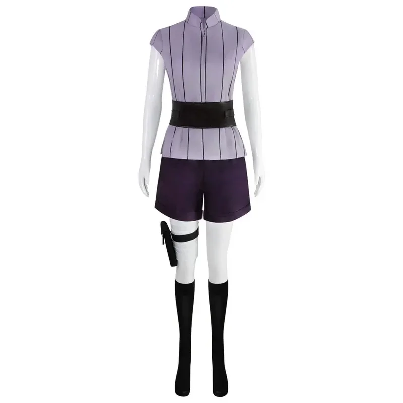 Hyuga Hinata Costume Cosplay parrucca donna abiti Halloween Carnival Party Suit Hyuuga Ninja Cosplayer viola lunga parrucca carina