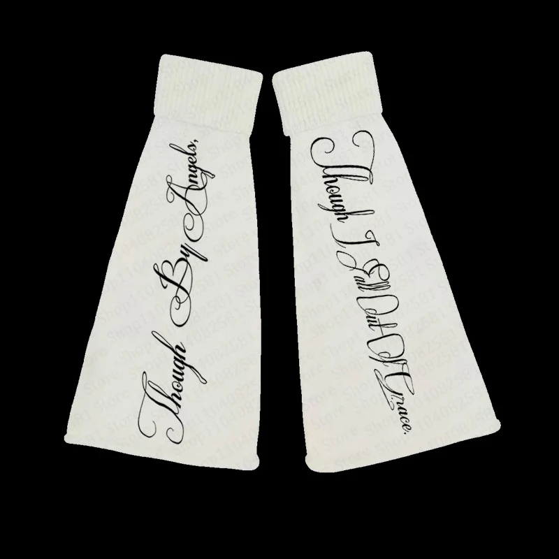 

Y2k style cute letter printed cotton socks Lolita cute fashion knitted leg covers Japanese JK accessories leg socks cosplay emo
