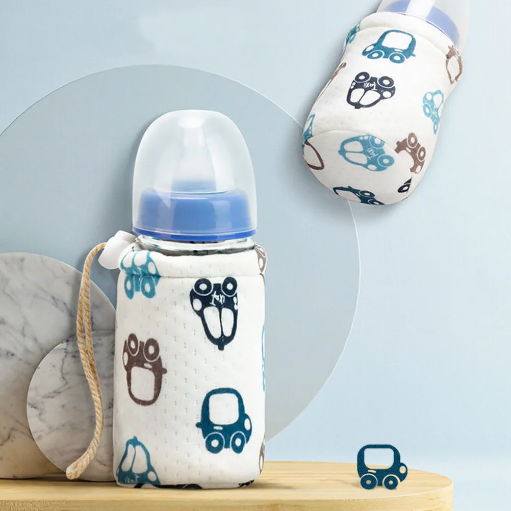 

Milk Bottle Insulated Bags Portable Pouch Drawstring Design Insulation Foil Lamb Wool Cotton Lining Fresh Milk