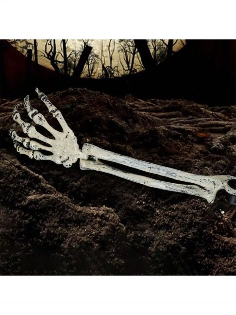 1pair Halloween Skeleton Arm Halloween Decoration Skeleton Hand Arm for Indoor Outdoor Lawn Yard Decoration