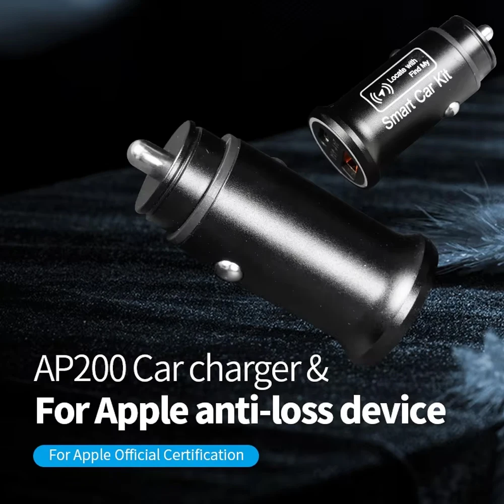 AP200 20W Universal Mini OBD GPS Locator Tracker Cigarette Lighter USB Type-C Adapter Hidden Find My Apple Official App