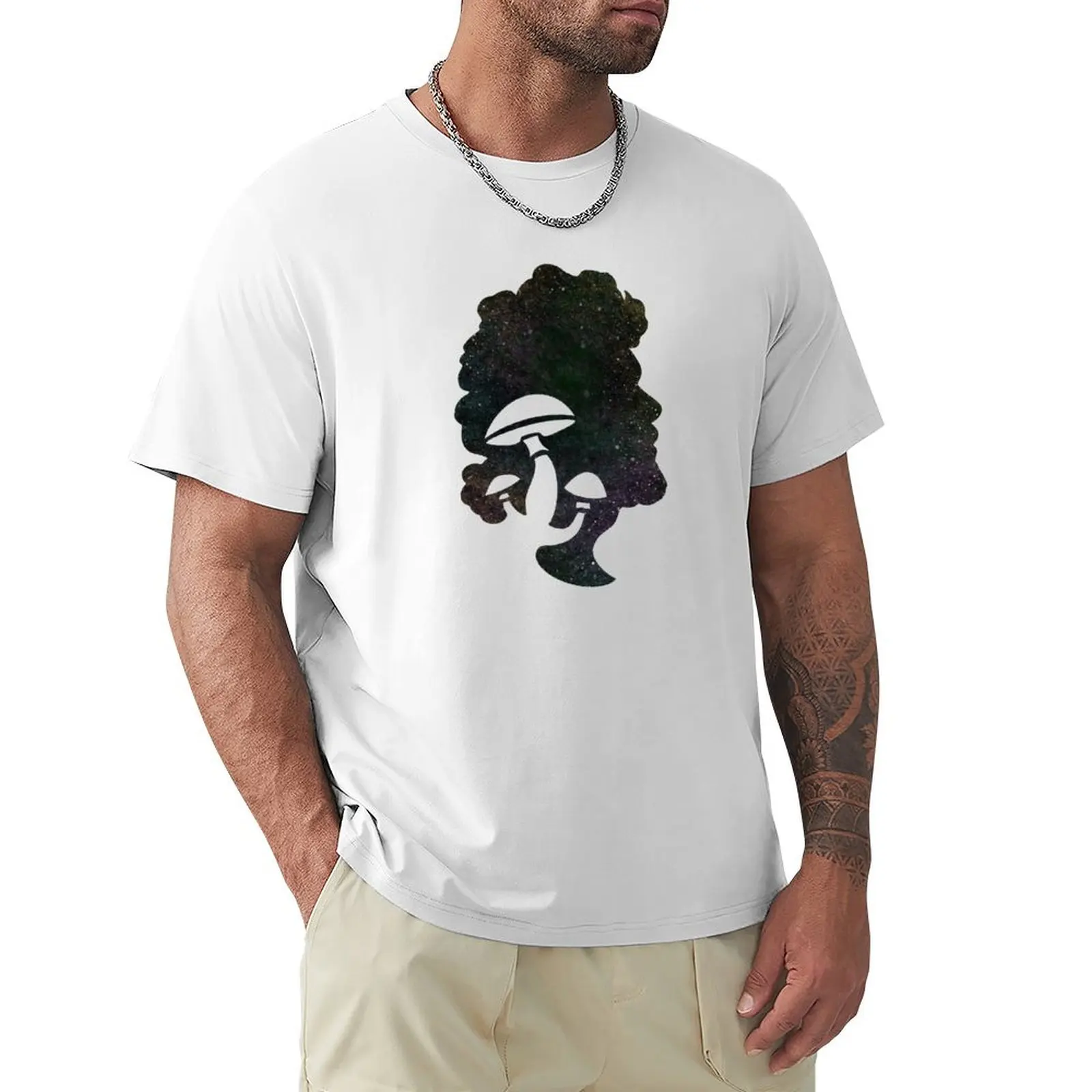 

Terence McKenna mushroom logo T-shirt vintage aesthetic clothes plus sizes plus size tops men t shirts