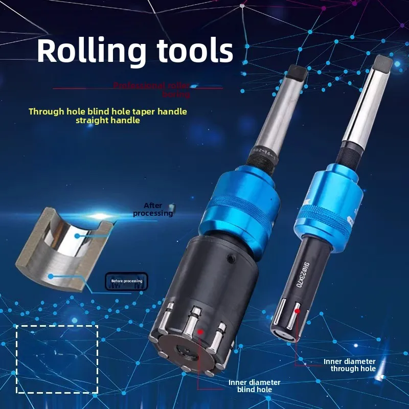 Mirror Finish Roller Burnishing Reamer, Internal Hole Burnishing Tool, Straight Shank & Taper Shank Roller Burnishing Tool