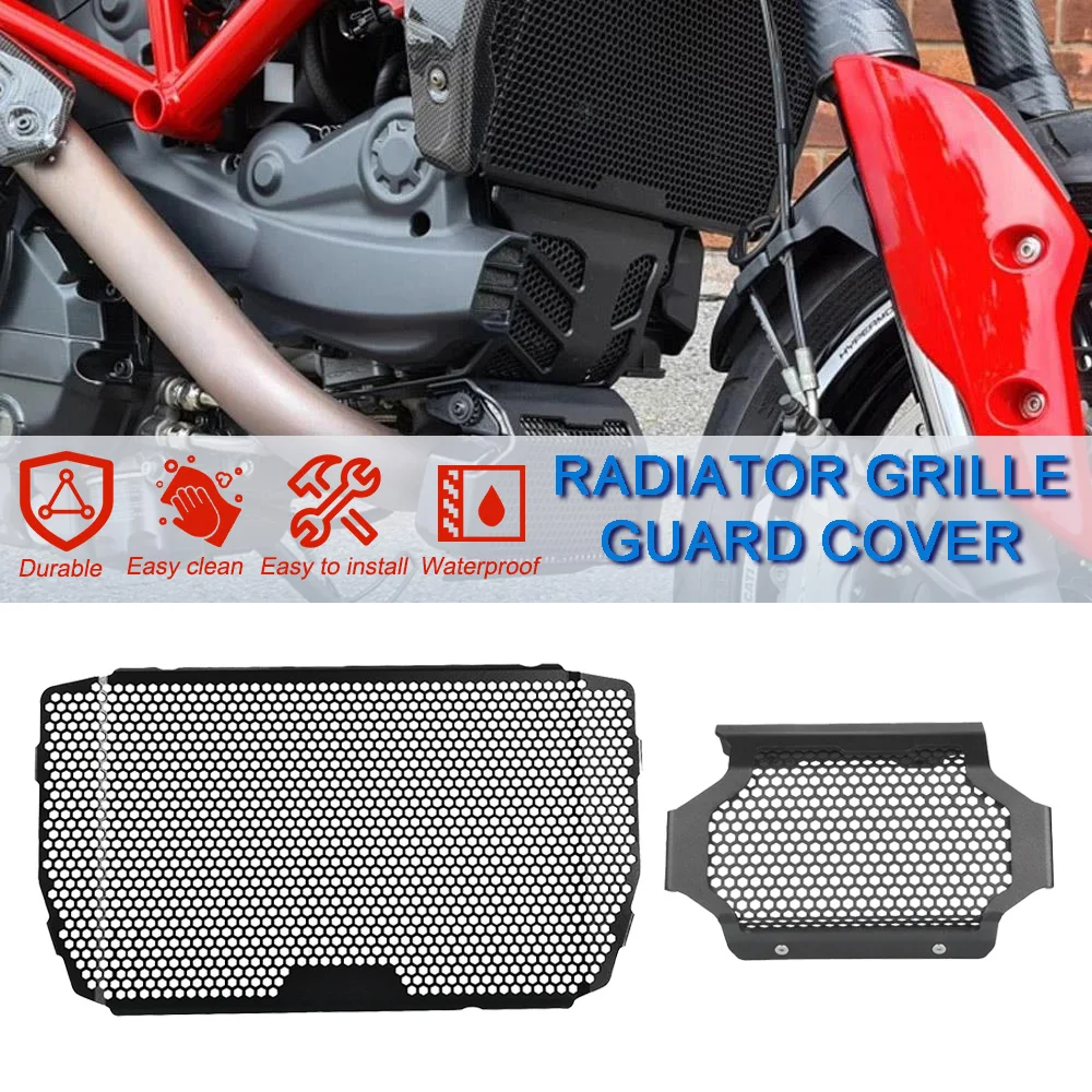 

Motorcycle Radiator Guard Grill Cover For Ducati Hypermotard 939 SP Hyperstrada 939 Oil Cooler Guard Engine Hoods Protection set