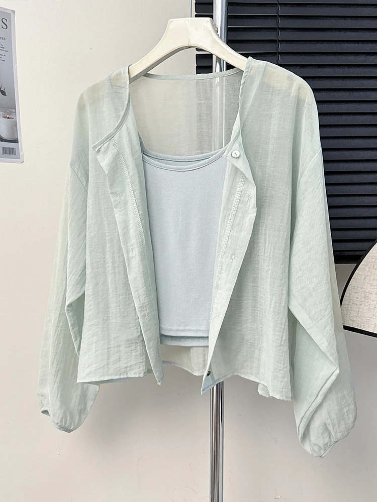 Estate Nuovo Allentato Lungo Sve Micro Trasparente irt Donna Misto Sle Sottile Tuta Sportiva Top Versione Coreana Miss Jo Miss