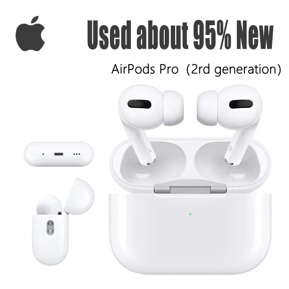 Original Apple Airpods Pro 2 3 4  Wireless Bluetooth Earbuds Active Noise Cancellation with Charging Case for IPhone iPad