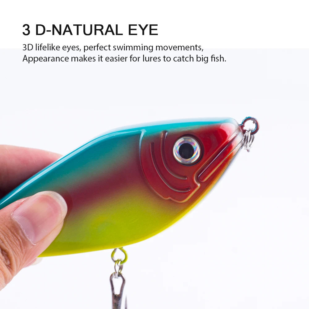 Hanlin Jerkbait Deslizante Duro 5,12in para muskellunge lucio lubina - imagen 4
