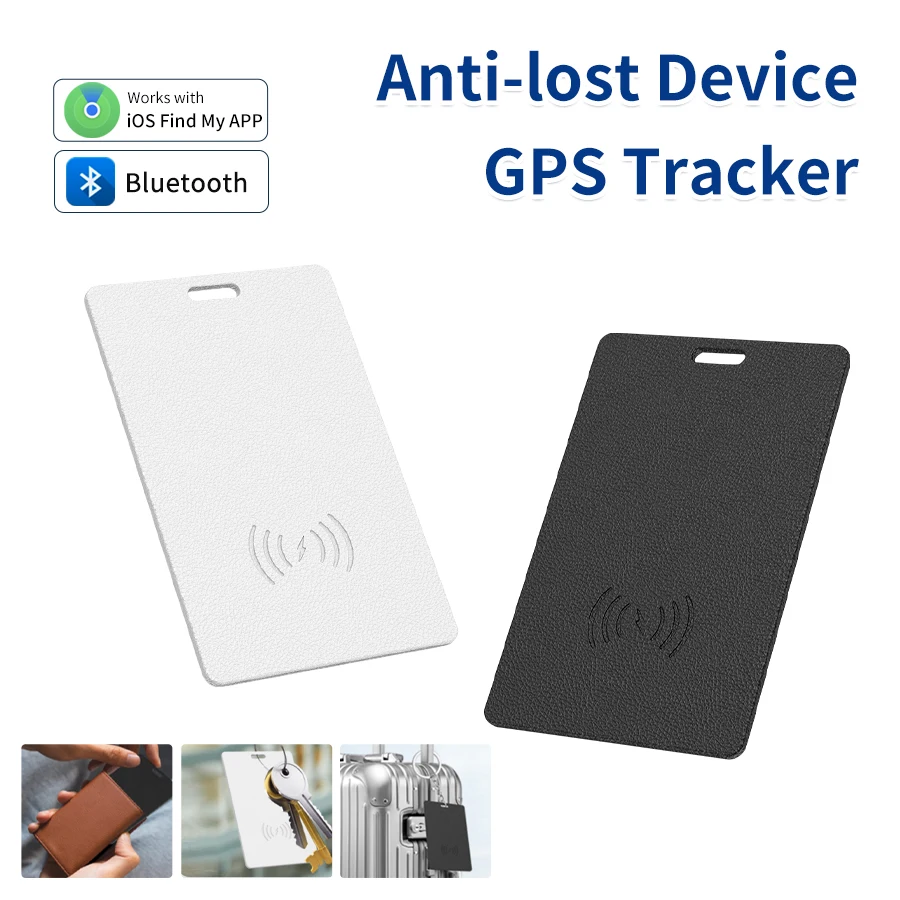 

Smart Bluetooth GPS Tracking Card Wireless Charge Positioning Anti-loss Device for IOS Find My App Wallet Bag Locator Pet Finder