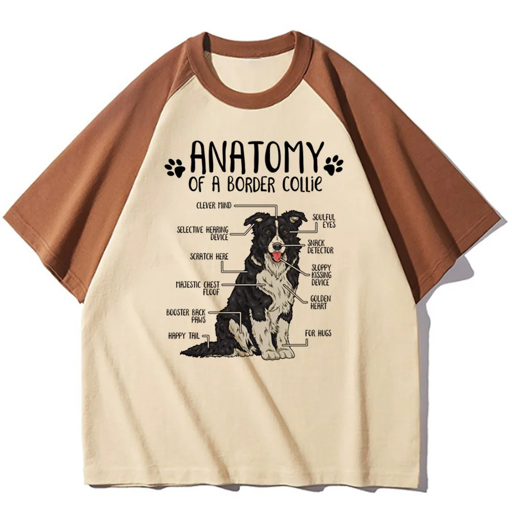 Border Collie girl streetwear Classic Trendy Colorful hip hop t-shirt Gothic women Punk Pop Culture 2000s korean clothes