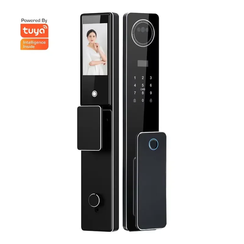 Digital Smart With Camera Fingerprint Card Smart Face Recognition Password Door