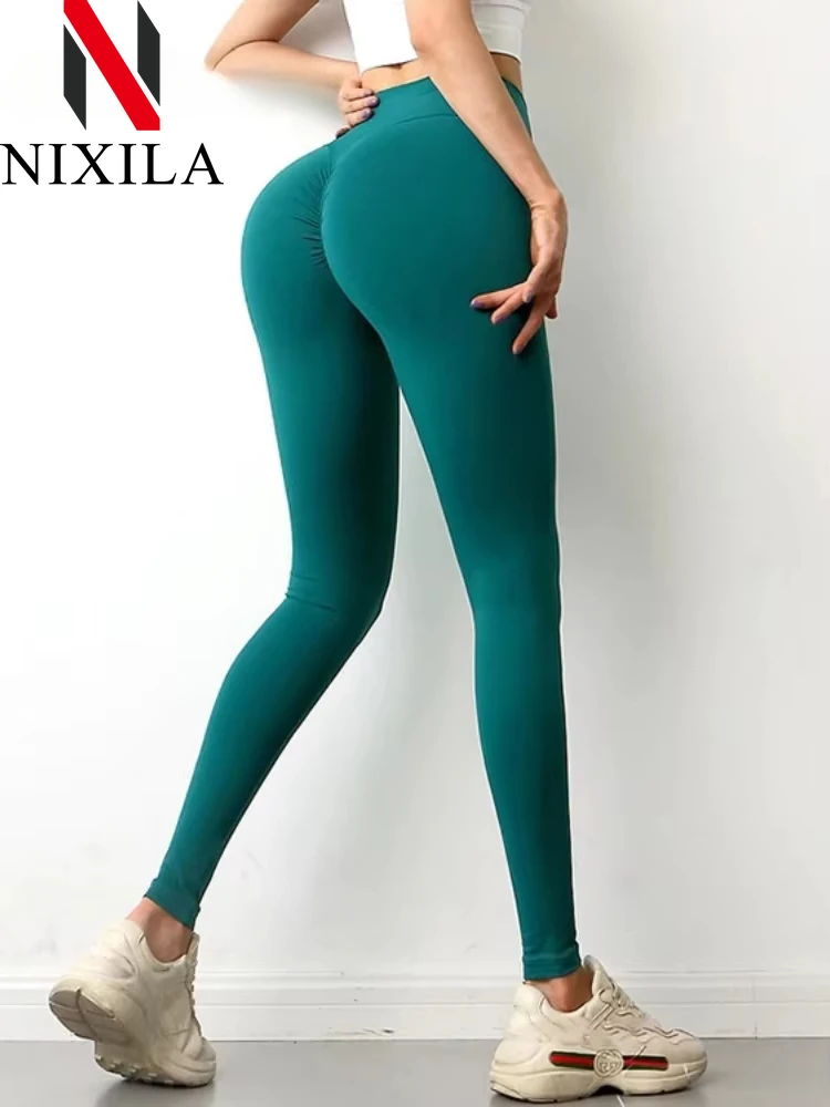Nuevos pantalones de Yoga, mallas para mujer para Fitness, pantalones largos de nailon de cintura alta, medias realzadoras de cadera, ropa de gimnasio para mujer, mallas para mujer