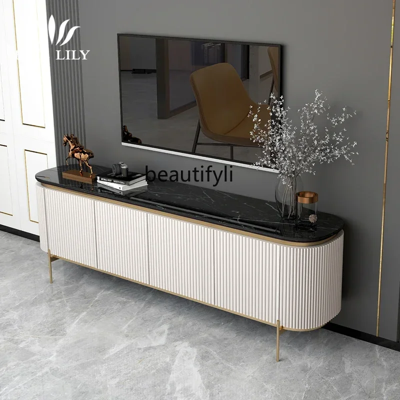 

CC Italian TV cabinet living room floor cabinet foyer decoration modern TV cabinet coffee table