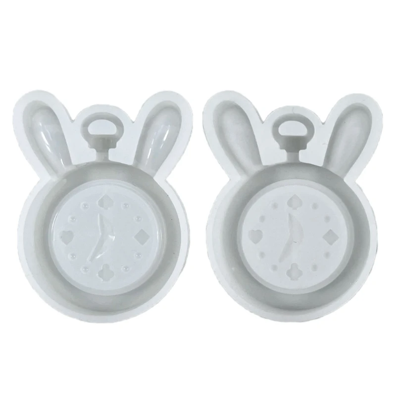 Rabbit Watch Silicone Mold Table Ornament Resin Molds DIY Craft Mini Watch Molds Tale Watch Clock Molds DIY R3MC