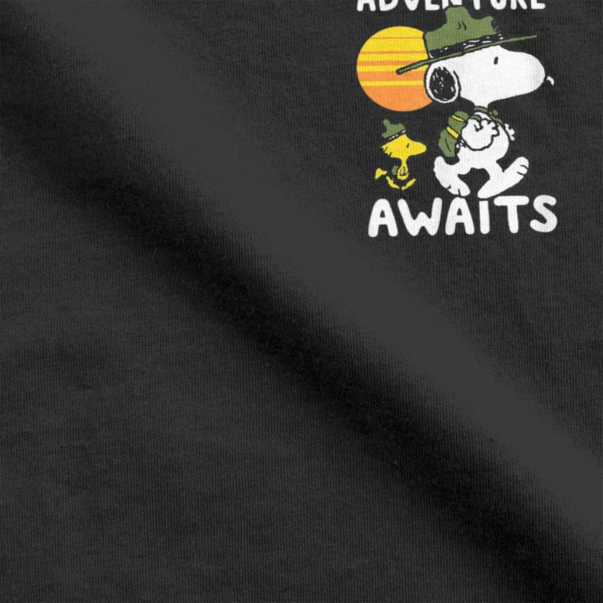 Men Women\'s Snoopy Adventure Awaits T Shirt Pure Cotton Clothing Vintage Short Sleeve Crew Neck Tee Shirt Classic T-Shirts