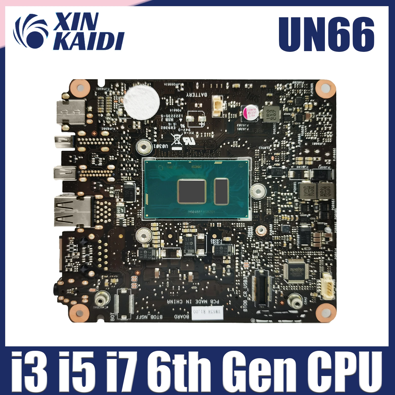 

UN66 Notebook Mainboard For ASUS Vivo Mini PC UN66 Mini HD Laptop Motherboard With i3 i5 i7 6th Gen CPU Tested OK