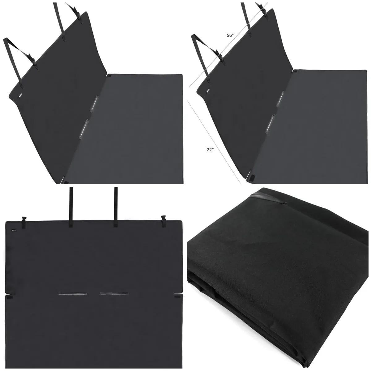 

Базовый водонепроницаемый чехол для заднего сиденья автомобиля для собак — 56 x 47 дюймов, черный