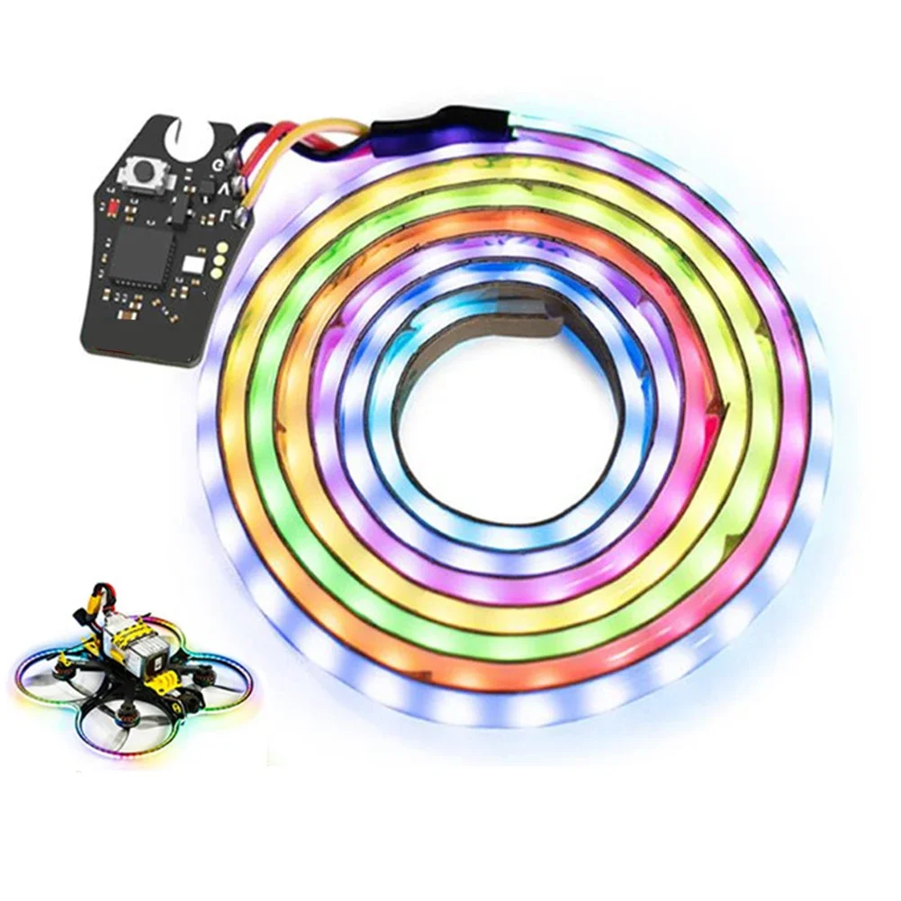 Wireless LED Strip Compatible with SpeedyBee BEE35 Flight Controllers Featuring Serial Communication and DFU Mode Support