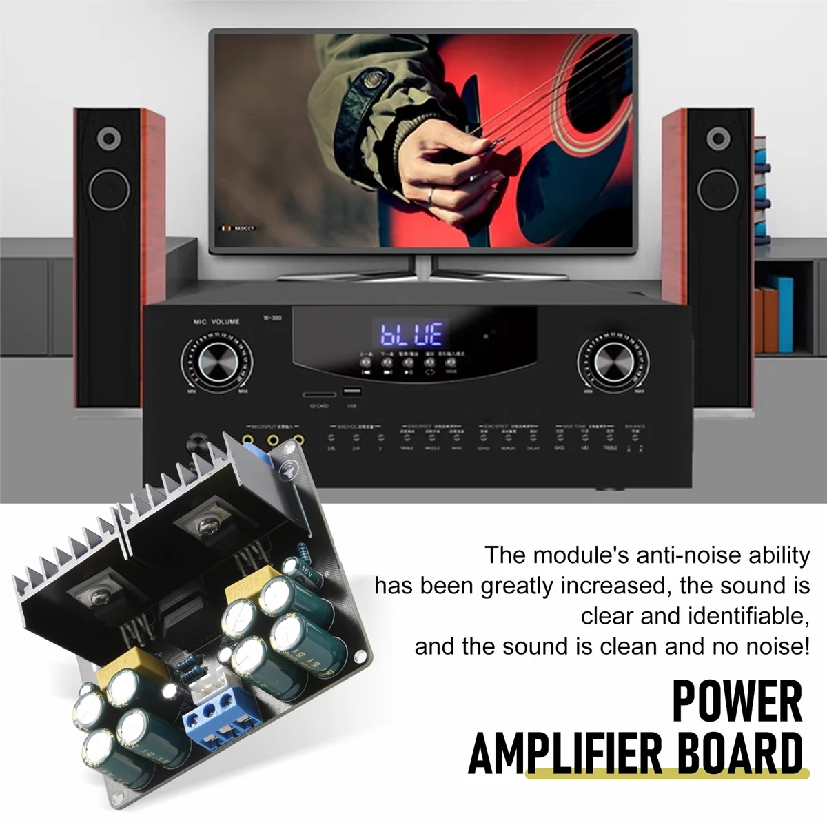 A51I LM1875 Power Amplifier Board Dual Channel 2.0 Stereo Pure Power Amplifier Board DIY Speaker High Power Module