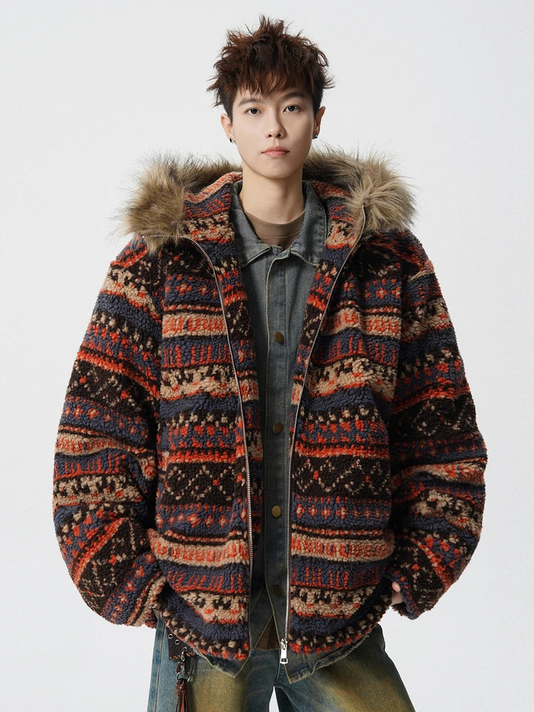 

Утепленное зимнее пальто большого размера из хлопка и полиэфирного волокна с капюшоном, свободного кроя, на флисовой подкладке