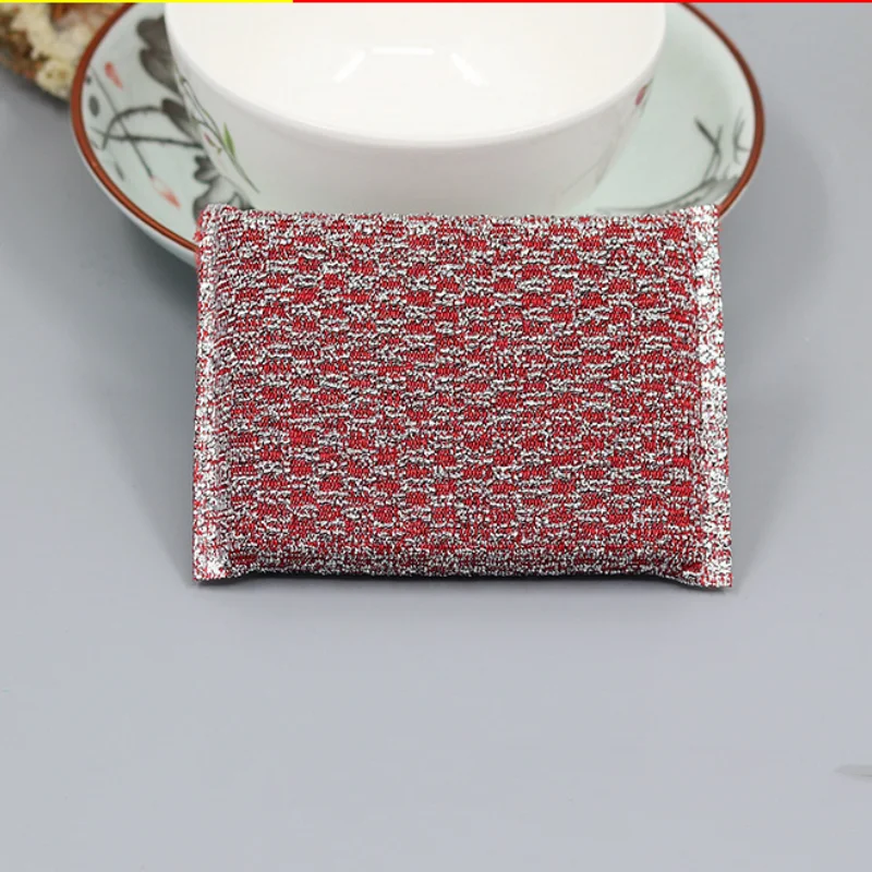 Scrub King Small Jacquard Fabric Dishwashing Sponge Wipe Kitchen Cleaning Dishcloth Sponge Block Brush Scrub King