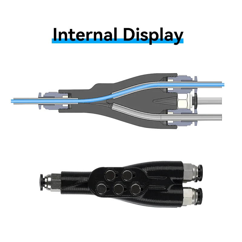 For Bambu Lab AMS Connector 4-in-1 PTFE Adapter Pipe Expansion Port 4 Feeding Multi-color For Bambu lab X1 X1C P1P P1S A1 A1min