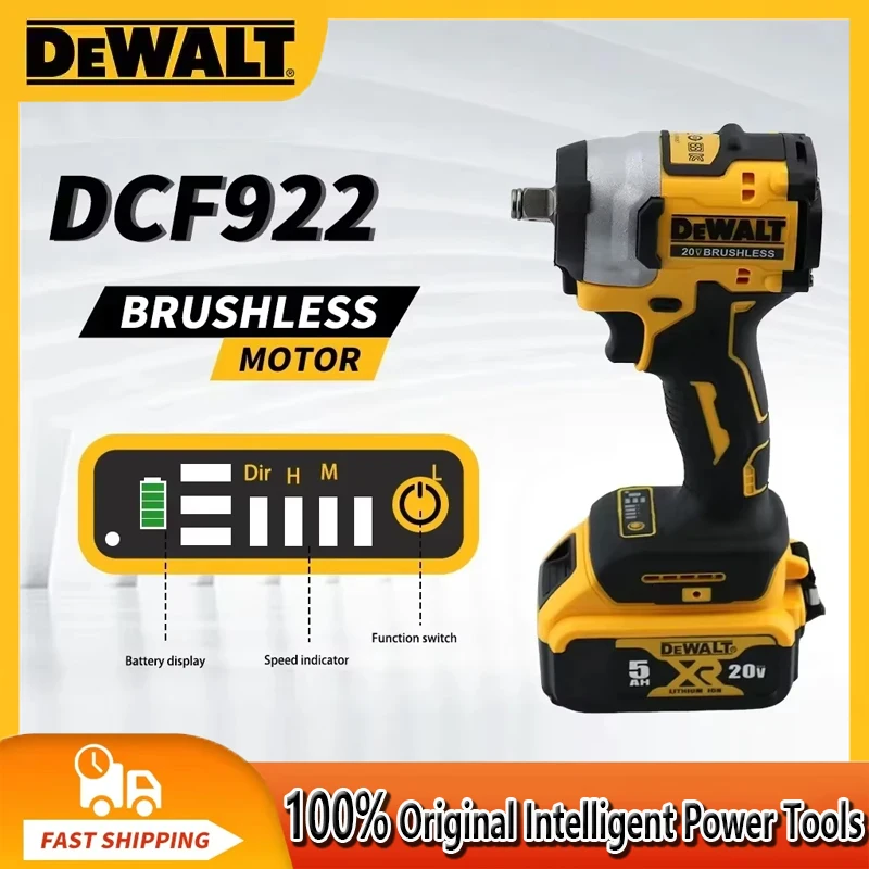 

Dewalt DCF922 Brushless Impact Wrench 610N.m Cordless Driver Large torque Variable Speed Electric Wrench 20V Rechargeable Tools