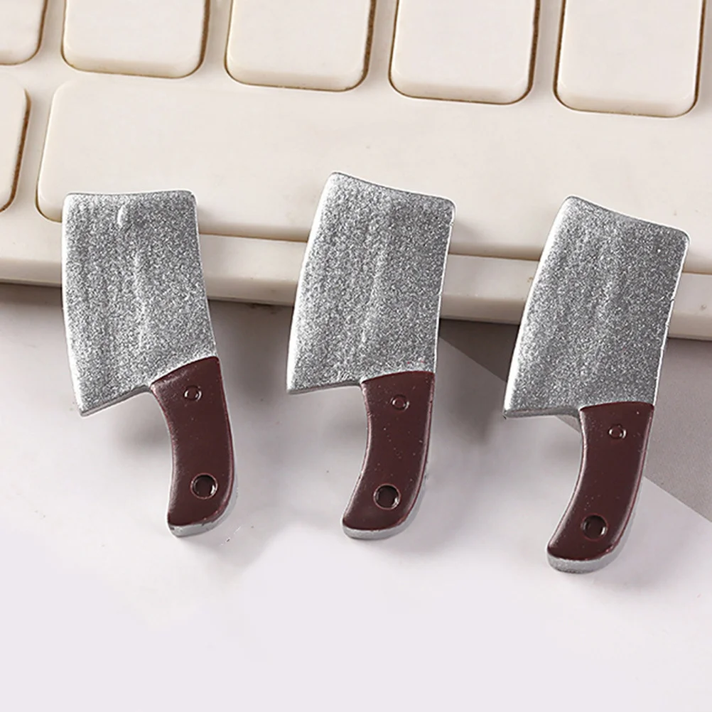 5 stuks hars miniatuur keukensnijder gladde randen realistische kleuren mini huis keukenaccessoires mini keukengerei decoratie