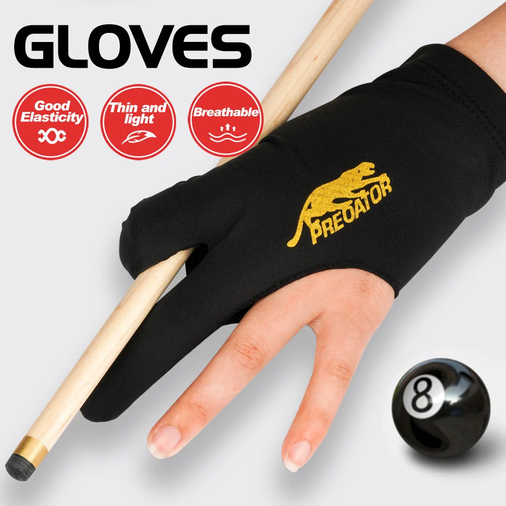 

Billiard Pool Gloves 10pcs Left Hand Lycra Fabric Black Professional Good Elastic Snooker Gloves Billiard Accessories