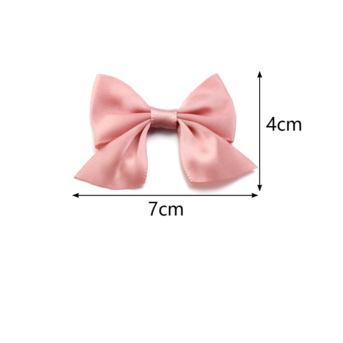 20pcs/lot 4x7cm Polyester Satin Ribbon Bows Colorful Handmade Bow Tie For DIY Handcraft Hairclip Party Decoration Accessories
