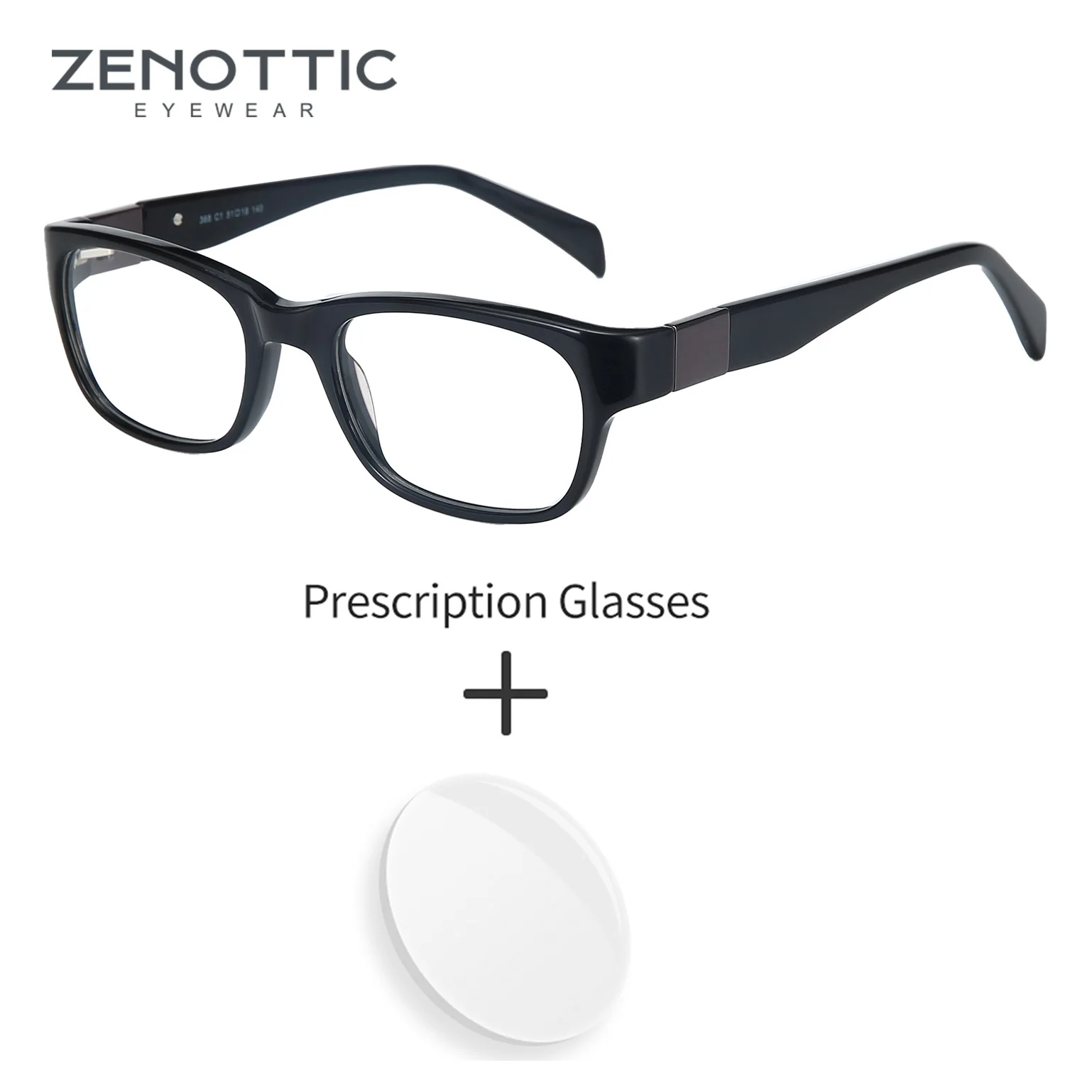 

ZENOTTIC Fashion Handmade Acetate Rectangle Progressive Prescription Eyewear Men Myopia Glasses Woman Optical Eyeglasses