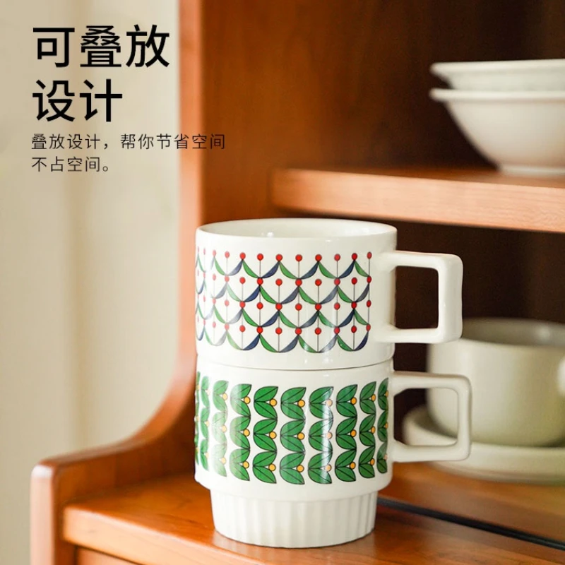 

Nordic High Quality Ceramic Mugs Coffee Cups Creative Vintage Kawaii Coffee Cup Breakfast Milk Mug Minimalist Tazas Mug Cute Cup