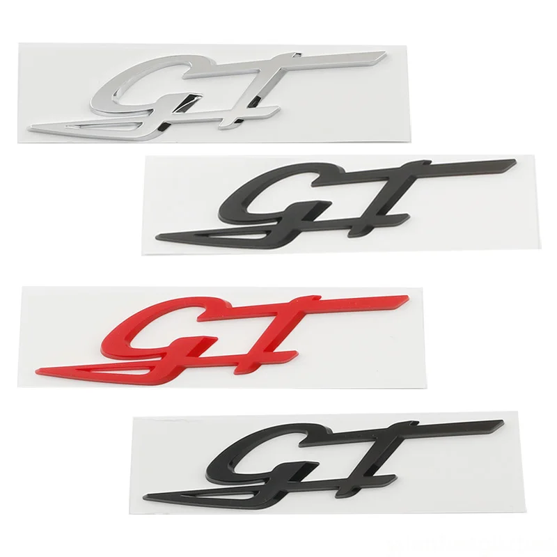 Car 3D ABS GT Logo Badge Emblem Decals Sticker For Maserati Levante Quattroporte Ghibli Modena GT MC20 Styling Accessories