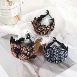 Women's Retro Rhinestone Hair Claw Clips Fashion Styling Tools Ponytail Hair Clips Elegant Headwear Barrette Hair Accessories