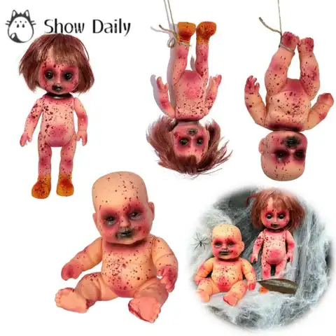 Halloween gruselige Blut puppe Geist Tag Wiedergeburt Zombie Baby Kleinkind Horror Dekor Spukhaus Requisiten Kinder Geschenke Party Dekor