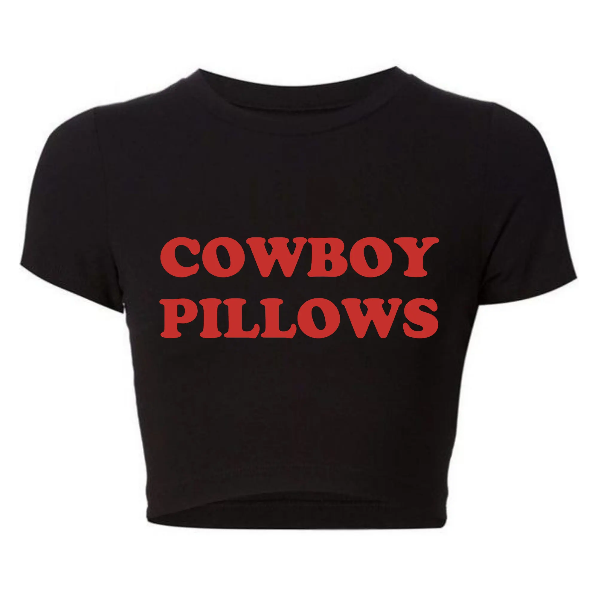 Cowboy Pillows Women Cropped Top Harajuku Causal Baby Tee 2000s Grunge Clothes Y2k Womens T Shirt Female Streetwear Dropshipping