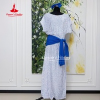 BellyDance Wear for Women's Customize Sequin Robe+Headscarf+Hip Scarf 3pcs Baladi Saidi Performance Costume Dancer's Vitality