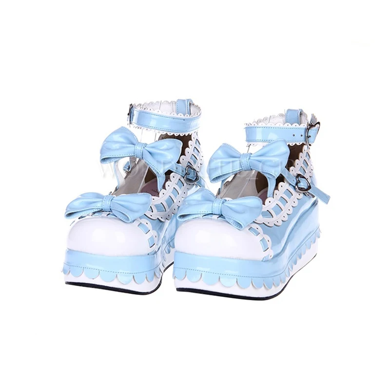 New Japanese Style Lolita Shoes Platform Shoes Girls Princess Cosplay Shoes scarpe da donna con Bowknot taglia 35-47