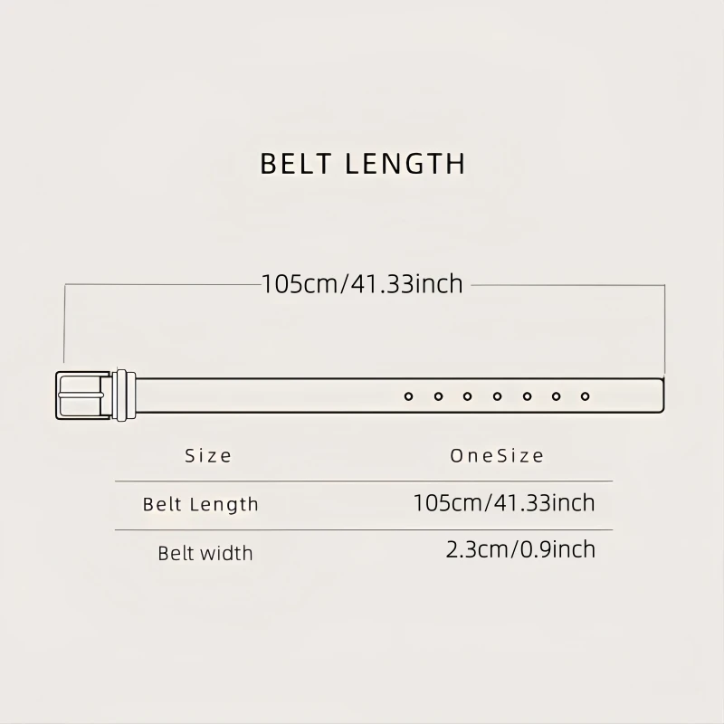 Unisex Black PU Leather Belt with Pin Buckle & Eyelets - Punk Style, for Jeans & Casual Wear image 5