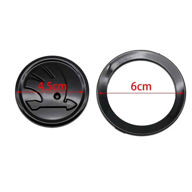 ABS Car Steering Wheel Emblem Badge Sticker Decals For Skoda Octavia Superb Rapid Kodiaq Karoq Fabia Kamiq Enyaq Citigo Vision