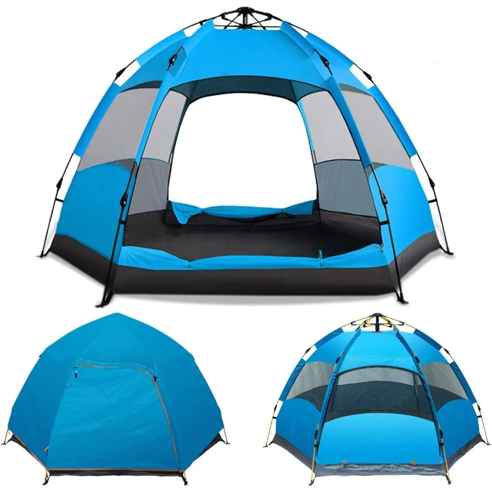 

Instant Pop Up Camping Tent Easy Setup Automatic Hydraulic Water Resistant with Rain Fly Portable Lightweight Great