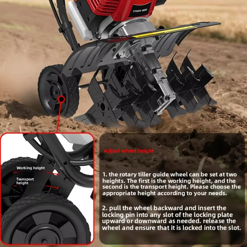 Plug in Electric Micro Cultivator Small Home Soil Tilling Machine Garden Hoeing Rotary Tiller view 4
