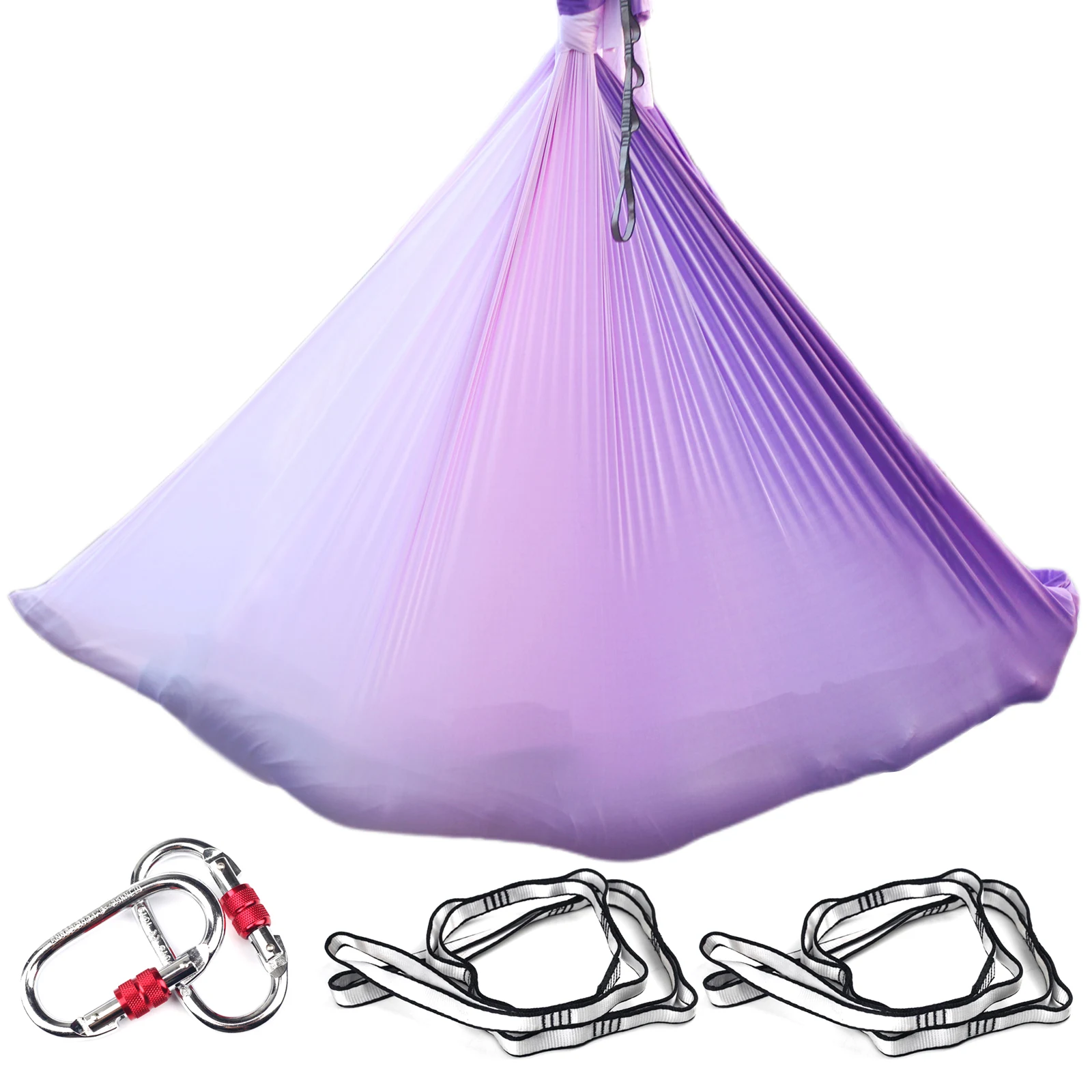 

5 Meters Aerial Yoga Hammock Set Ombre Aerial silks Gradient Color Yoga Fitness Stretch Belt For GYM Indoor Yoga Studio