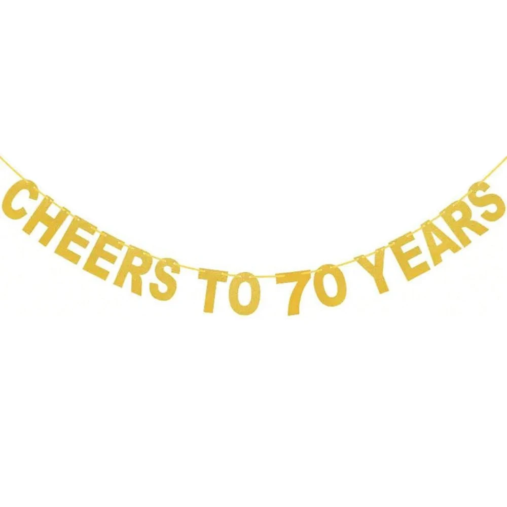 1 set 30 40 50 60 Jaar Gelukkige Verjaardag Papier Banner Verjaardagsfeestje Decoraties Volwassen Garland Verjaardag Anniversaire Zwarte Vlaggen