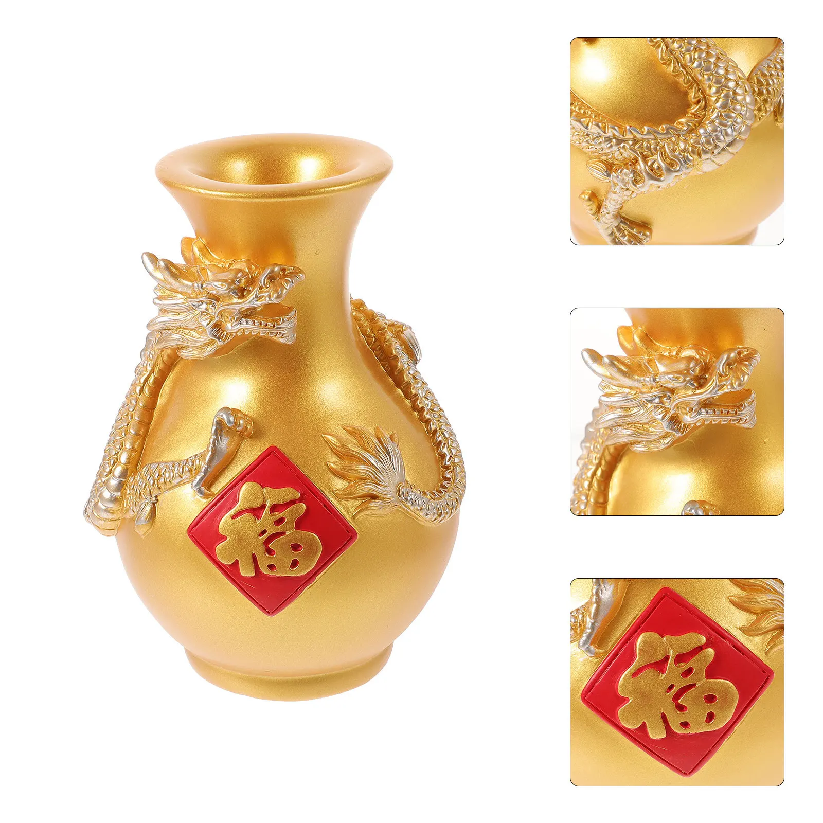 

Resin Dragon Vase Vintage Flower Arrangement Decorative Centerpiece For Living Room Bedroom Home Office Tabletop Dried