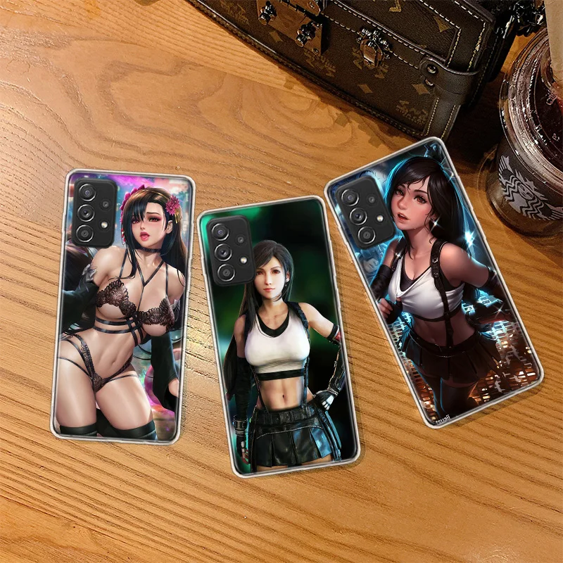 FF14 Fantasy Tifa Phone Case For Galaxy Note 20 Ultra 10 Lite 9 8 A05S A15 A25 A35 A55 M11 M12 M21 M30S M31 M32 M51 M52 F52 F