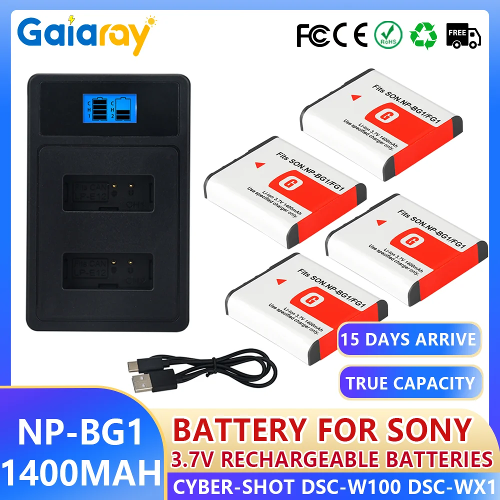 

1-4 шт. NP-BG1 NP-FG1 NP BG1 FG1 аккумулятор + двойное зарядное устройство для камеры Sony Cyber-Shot DSC-W100 DSC-WX1 DSC-H50 DSC-H55 DSC-H3 DSC-H7