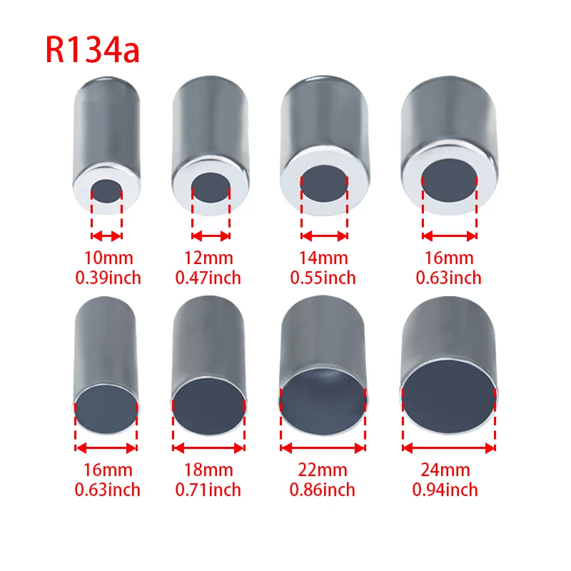 12 pcs/lot, #6 #8 #10 A/C Baja Crimp Ferrule untuk Penghalang Standar Selang #6 #8 #10