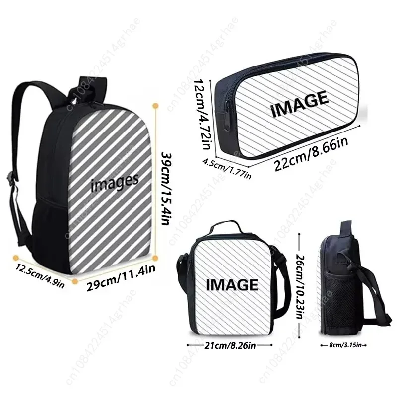 Tas Sekolah Lucu G-gabbys D-dollhouses dengan Tas Makan Siang, Tas Pensil, Tas Sekolah untuk Hadiah Terbaik
