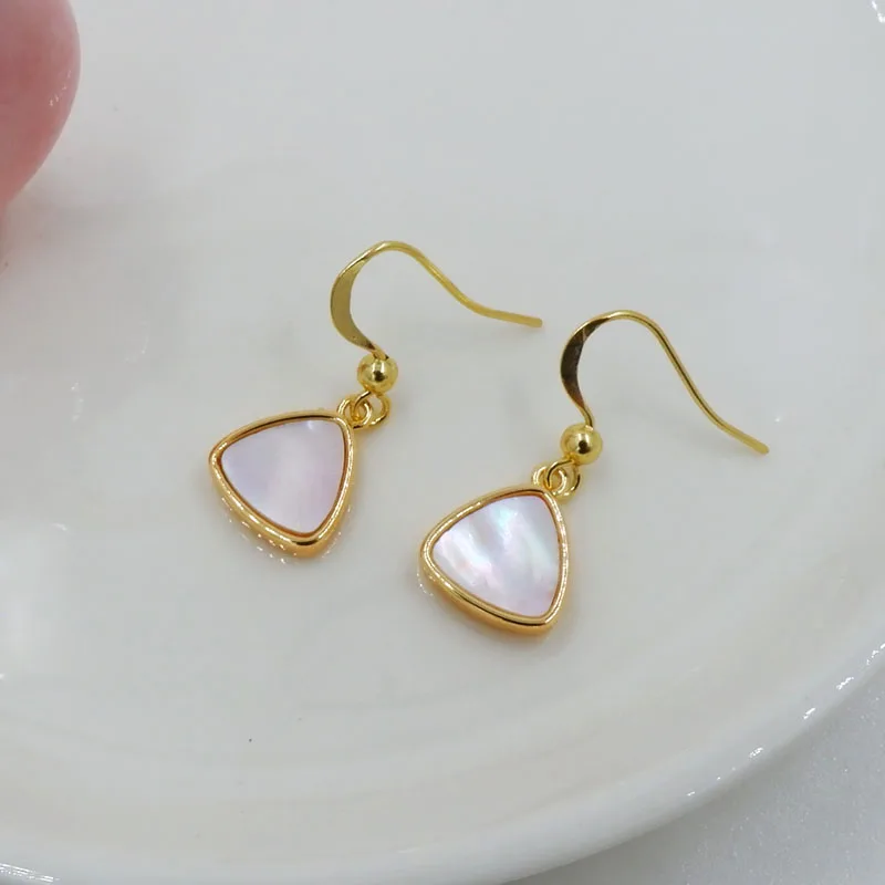 Classic Natural Shell Drop Earrings Round Heart Oval Shape Fashion Jewelry Mother of Pearl Women Party Gifts