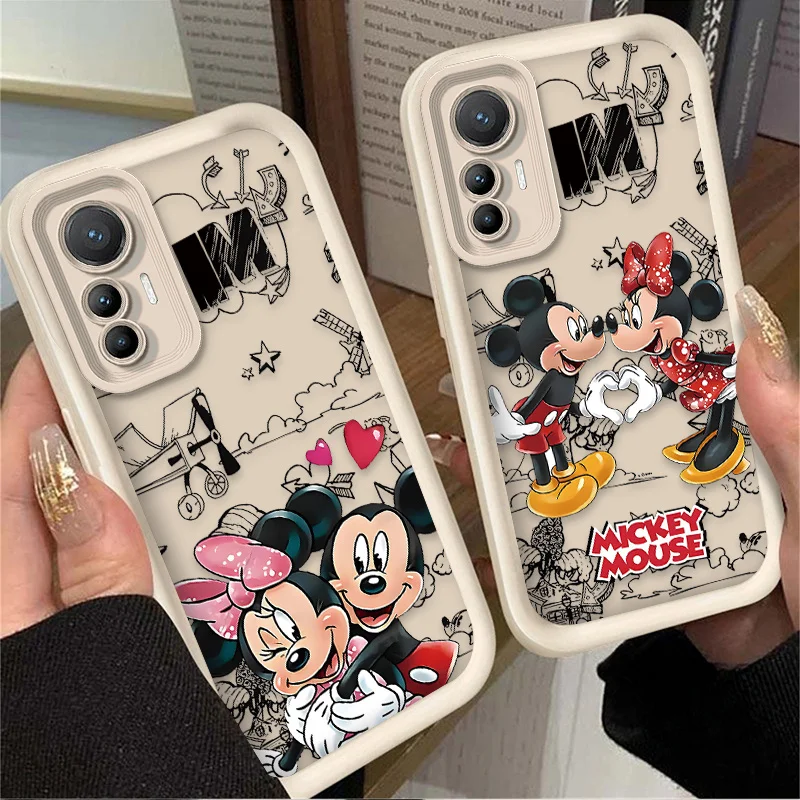 Disney Mickey Minnie Mouse Case for Xiaomi Mi 13T 12T 11T 13 12 11 Lite 5G NE POCO X6 X5 X4 GT X3 NFC F3 F4 F5 F6 M6 Pro 4G M5S